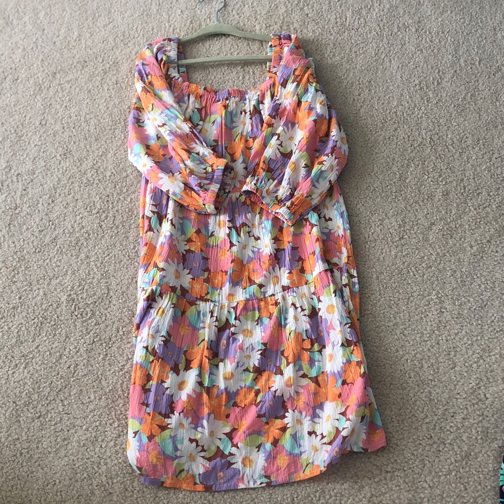 Billa Bong Floral Sundress Long Sleeve Dress